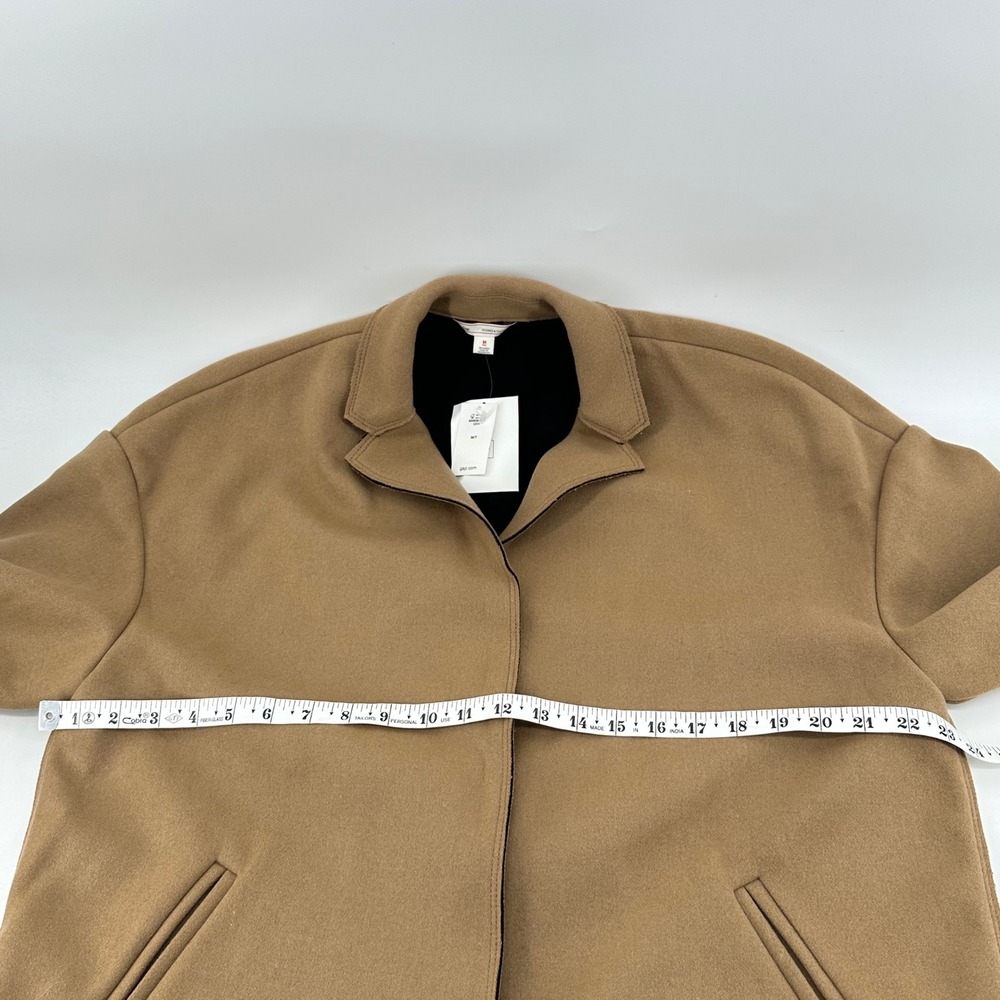 GAP Wool Blend Coat Womens MT Camel Brown Boxy Oversized Minimalist Academia - Picture 6 of 8